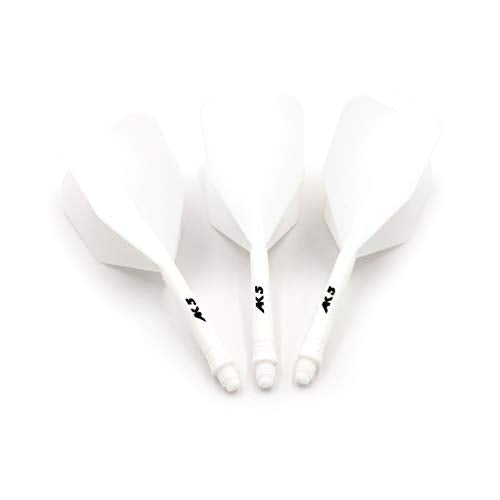 CUESOUL ROST Integrated Dart Shaft and Dart Flight Standard/Slim/Diamond/Big Wing/Tear/Diamond - color: 21mm-Big Wing Shape-Solid White