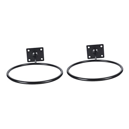 SUPVOX 2pcs Wall Mounted Rack for Basketball and Football Space-Saving Display Stand for Organizing Sports Equipment Black Easy to Install