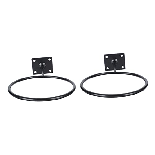 SUPVOX 2pcs Wall Mounted Rack for Basketball and Football Space-Saving Display Stand for Organizing Sports Equipment Black Easy to Install