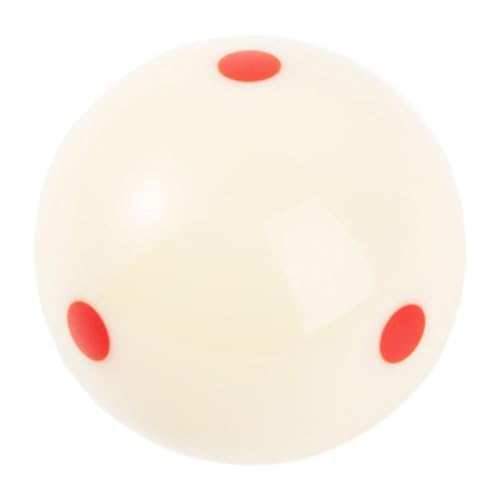 Billiards Training Cue Ball 2 Pack, 57.2mm Resin Practice Pool Balls with 6-Point Design Aiming, Double-Sided Dots, for Red White