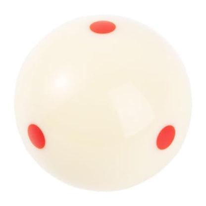 Billiards Training Cue Ball 2 Pack, 57.2mm Resin Practice Pool Balls with 6-Point Design Aiming, Double-Sided Dots, for Red White