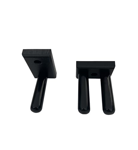 Matching Set of two Billiard Pool Rack Holders and a Billiard Pool Bridge Stick Holder (Made in the USA) (Black) - color: Black