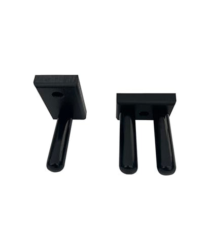 Matching Set of two Billiard Pool Rack Holders and a Billiard Pool Bridge Stick Holder (Made in the USA) (Black) - color: Black