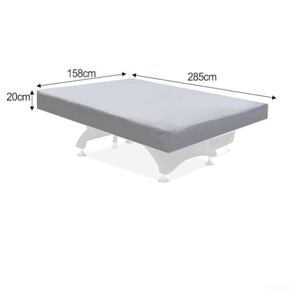 Waterproof 210D Oxford Billiard Pool Table Cover, with Adjustable Drawstring for 7ft 8ft 9ft Tables, All-Weather Dustproof/Snow Protection, Fits Most Snooker, Pool Tables, Outdoor Furniture(grey 9FT) - size: grey 9FT
