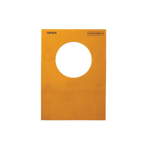 Viper Defender III Extended Length Dartboard Surround Wall Protector, Fits 17.75" and 18" Bristle Dartboards, Compression-Fit Easy Mounting, 45" H x 32" W x 1" Thickness - color: Yellow