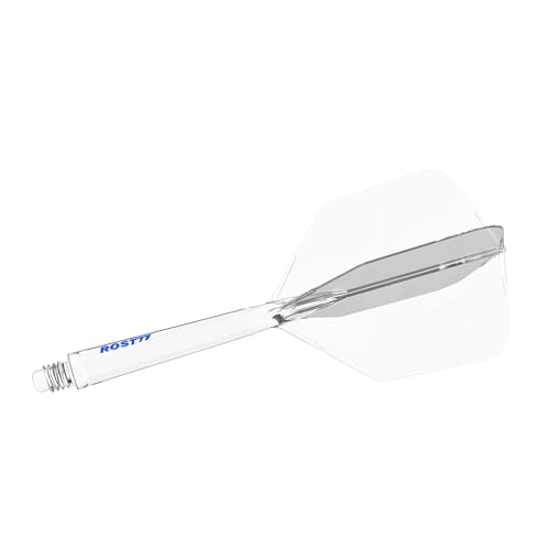 CUESOUL ROST 77 Integrated Dart Shaft and Flight Big Wing Shape,Set of 3 - color: Ice with Blue Logo, size: L-33mm