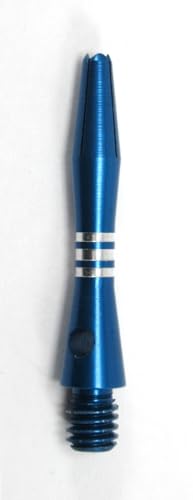 US Darts Blue Aluminum Dart Shafts - 3 Sets (9 shafts), 2ba Dart Ex-Short + O'rings - 1 1/4 in - 3 Rings