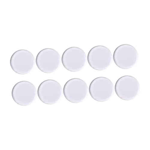Menolana 10Pcs Pool Cue Tip Pads Ferrule Pads Acrylic Repair Part Spare Part 0.55inch Replacement Billiards Accessory for Competition - color: clear