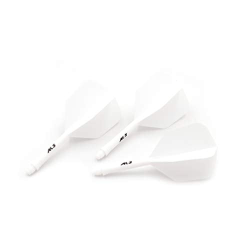CUESOUL ROST Integrated Dart Shaft and Dart Flight Standard/Slim/Diamond/Big Wing/Tear/Diamond - color: 21mm-Big Wing Shape-Solid White