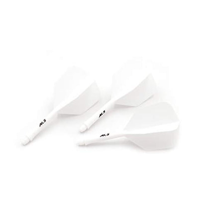 CUESOUL ROST Integrated Dart Shaft and Dart Flight Standard/Slim/Diamond/Big Wing/Tear/Diamond - color: 21mm-Big Wing Shape-Solid White