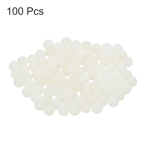 uxcell 100Pcs Nylon Bearing Balls 8mm Polishing Solid Ball, G2 Precision, White - size: 8mm