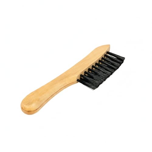 Billiard Table Felt Cleaning Brush with Soft Polyester Bristles and Wooden Handle for Pool Table Maintenance - size: 8.19 x 1.77 x 0.79 in