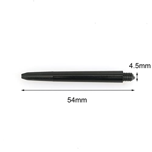 heyous 50 Pieces 2BA Nylon Shaft PC Shaft Dart Accessories Short Size 48mm, Black
