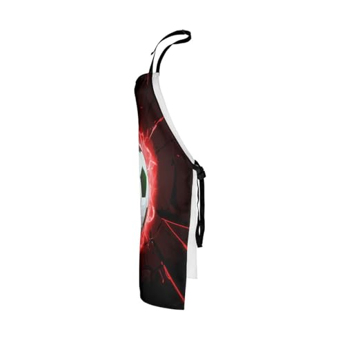 Manfei Volleyball Kids Kitchen Apron - color: Black Red