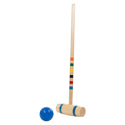 Framco Classic Amish Made 6 Player Maple Hardwood Croquet Set, Solid Head