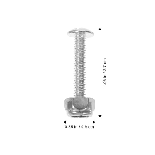 Abaodam Foosball Table Fixation Screws and Nuts 50Pcs Metal Hardware Fasteners for Secure Foosball Player Assembly and Stable Gameplay
