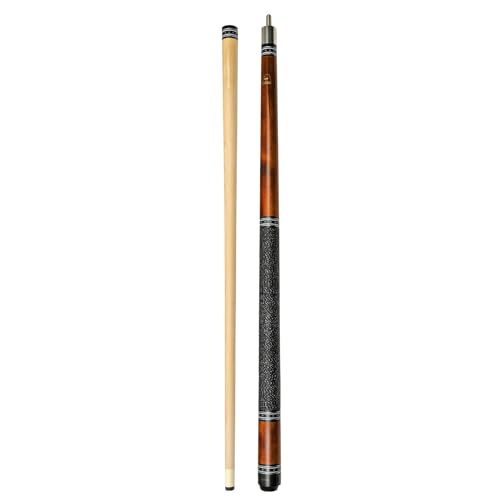 ASKA Pool Cue Stick – Irish Linen Wrap, Decorative Ring Design, Hard Rock Maple Shaft, 13 mm Hard Leather Tip, 5/16x18 Joint, Billiard Cue - size: 52-"