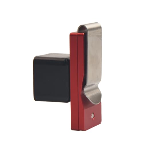 LAKE OF FIRE Chalk Holder Pool Billiards, Pool Cue Chalk Holder with Magnetic Belt Clip Snooker Billiard Accessories - color: Red, style: Square