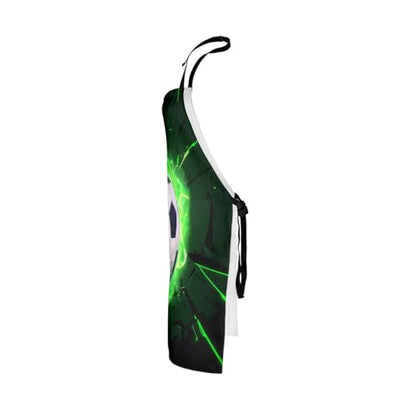 Manfei Volleyball Kids Kitchen Apron - color: Black Green