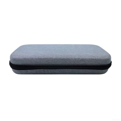 Table Tennis Racket Case, Hard EVA Shell Bat Bag with Soft Lining, Holds 2 Paddles and 6 Balls, Portable Storage Box with Zipper for Training, Competition and Travel(Grey)