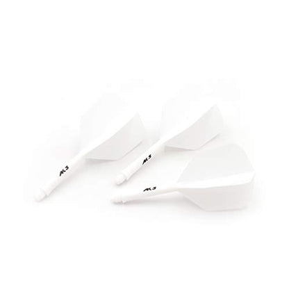 CUESOUL ROST Integrated Dart Shaft and Dart Flight Standard/Slim/Diamond/Big Wing/Tear/Diamond - color: 21mm-Big Wing Shape-Solid White