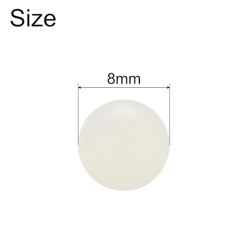 uxcell 100Pcs Nylon Bearing Balls 8mm Polishing Solid Ball, G2 Precision, White - size: 8mm
