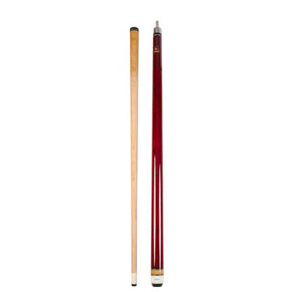 ASKA Short Kids Cue LCS, Canadian Hard Rock Maple Billiard Pool Cue Stick - color: Red 48 inches, Wrapless, LCSN