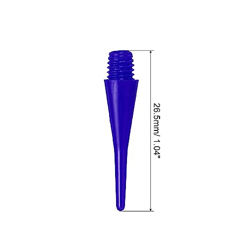 PATIKIL Plastic Dart Tips, 30 Pack 2BA Thread Soft Dart Tips Plastic Tip Soft Tip, Blue