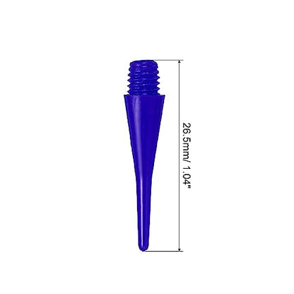 PATIKIL Plastic Dart Tips, 30 Pack 2BA Thread Soft Dart Tips Plastic Tip Soft Tip, Blue