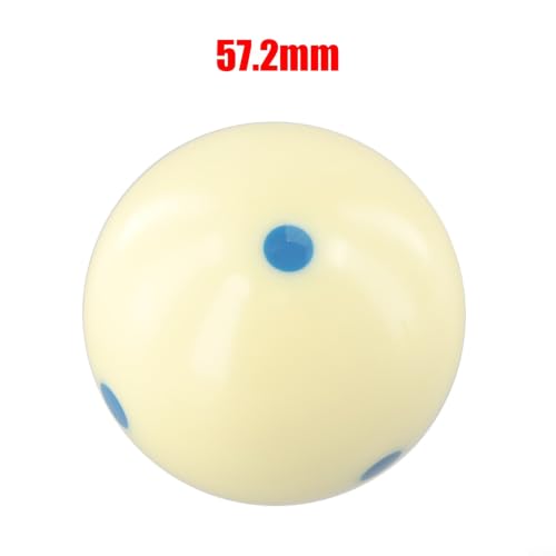 Pool Billiard Training Cue Ball Blue 6 Dot Spot Resin 2 1/4 Inch 6 Oz for Practice on Standard Tables(Blue) - color: Blue