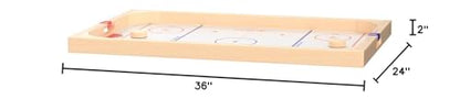 GoSports Hockey Ice Pucky Wooden Table Top Hockey Game for Kids & Adults - Includes 1 Game Board, 2 Hockey Sticks & 3 Pucks