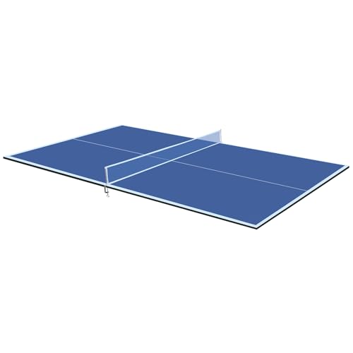 8.5FT Mid-Size Ping Pong Conversion Top Foldable & Portable Table, Tennis Table Top for Indoor Games - color: Blue