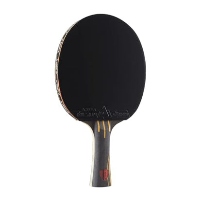 JOOLA Infinity Overdrive - Professional Performance Ping Pong Paddle with Carbon Technology - Black Rubber on Both Sides - Competition Table Tennis Racket for Advanced Training - Extreme Speed - color: Yellow Handle (Red/Black Rubber)