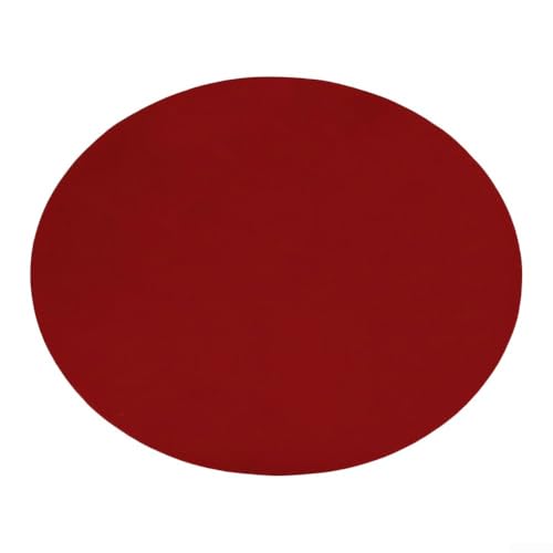 Round Felt Table 36-48 Inch Tables, Elastic Gaming Mat with Cashmere Texture, Waterproof Tablecloth Poker Board Games, Green(Red) - color: Red