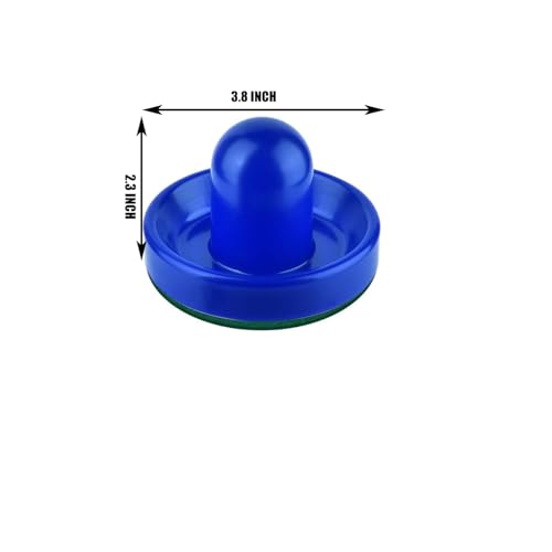 Air Hockey Pushers, Air Hockey Pucks and Air Hockey Paddles, Goal Handles Paddles Replacement Accessories for Game Tables (2Pushers, 4Pucks) - size: 2PCS Blue
