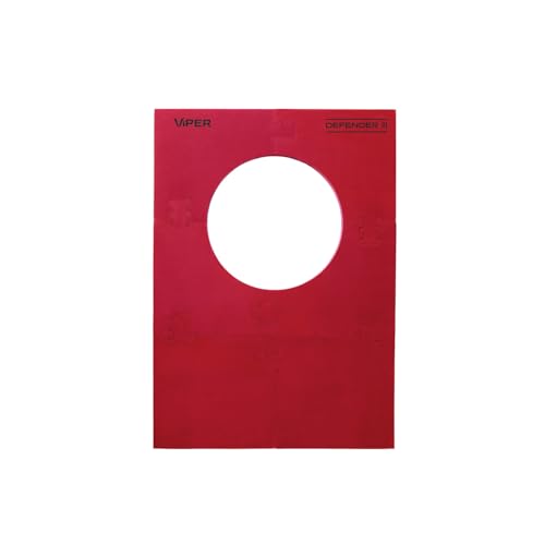 Viper Defender III Extended Length Dartboard Surround Wall Protector, Fits 17.75" and 18" Bristle Dartboards, Compression-Fit Easy Mounting, 45" H x 32" W x 1" Thickness - color: Red