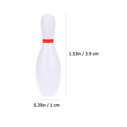 Toyvian 2Set Dollhouse Miniature Bowling Ball Set Miniature Dollhouse Bowling Game Toy Mini Desktop Tabletop Toy for Decoration Accessories