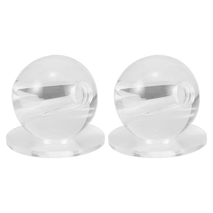 2pcs Billiard Aiming Practice Tool - Transparent Billiard Stroke Trainer - Pool Cue Stroke Trainer - Portable Round Ball Exerciser for Beginner