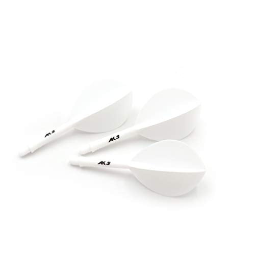 CUESOUL ROST Integrated Dart Shaft and Dart Flight Standard/Slim/Diamond/Big Wing/Tear/Diamond - color: 28mm-Tear Shape-White Skull