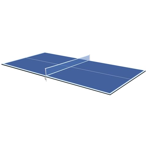 8ft Blue Mid Size Ping Pong Conversion Top Foldable Portable Table Tennis Table Top for Indoor Games