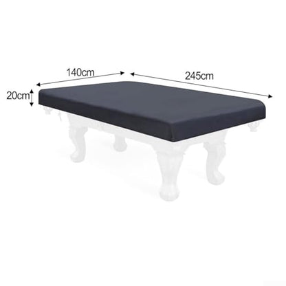 Waterproof 210D Oxford Billiard Pool Table Cover, with Adjustable Drawstring for 7ft 8ft 9ft Tables, All-Weather Dustproof/Snow Protection, Fits Most Snooker, Pool Tables, Outdoor Furniture(black 8FT) - size: black 8FT