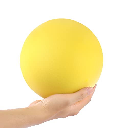 7Inches Uncoated Silent Foam Ball, Sponge Kickball,Dodgeball for Indoor Activity & Play - color: yellow
