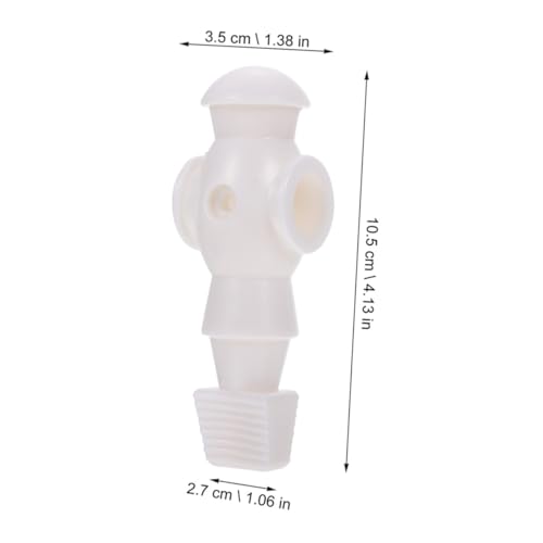BESPORTBLE 5Pcs Foosball Table Football Players Replacement for Standard Rods Lightweight White Soccer Men Figures Easy to Install Foosball Supplies for Indoor Family Game Accessories