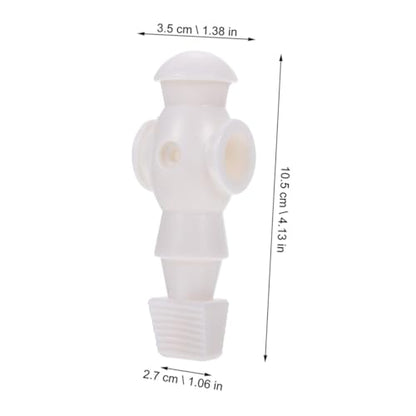 BESPORTBLE 5Pcs Foosball Table Football Players Replacement for Standard Rods Lightweight White Soccer Men Figures Easy to Install Foosball Supplies for Indoor Family Game Accessories