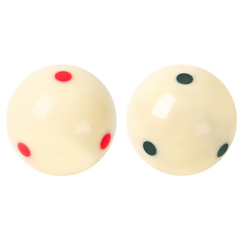 GSE Games & Sports Expert Billiard Practice Training Cue Ball, AAA-Grade PRO Cup Standard Pool Billiard Cue Ball (6 oz 2-1/4" Several Colors Available) - color: Red & Green
