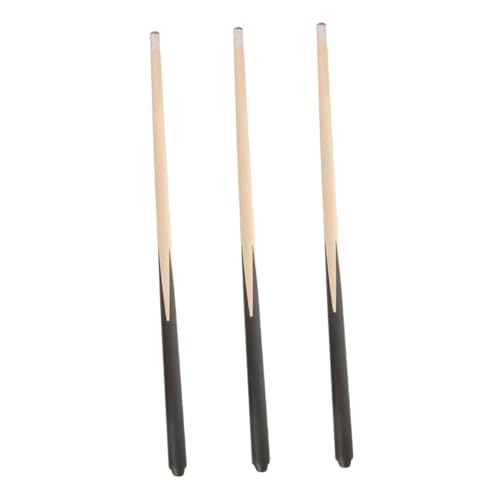3pcs Mini Hardwood Pool Cue Sticks for Short Billiard Cue for Portable Practice and Family Game Accessories