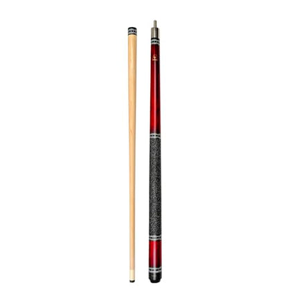 ASKA Pool Cue Stick – Irish Linen Wrap, Decorative Ring Design, Hard Rock Maple Shaft, 13 mm Hard Leather Tip, 5/16x18 Joint, Billiard Cue - size: 48-"