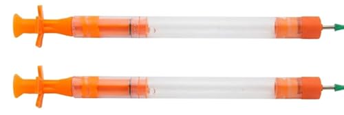 Standard Model - 10cc | 2in Length Configuration - Box of 24 | Livestock Field Applicators | Transparent Polycarbonate Field Applicators | Compatible with Select Field Equipment | Empty - size: 10cc, style: 2"