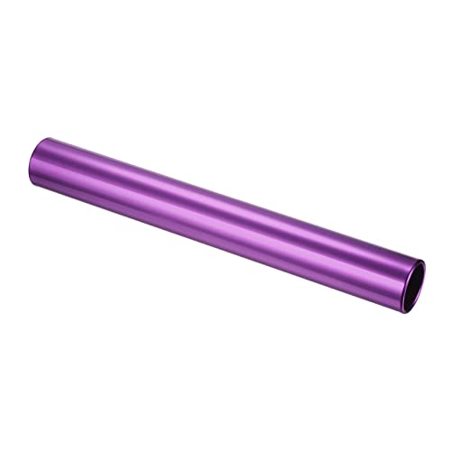 PATIKIL Relay Track Baton, Aluminum Alloy Tube Field Running Race Stick for Outdoor Athletics Sport Game Tool - color: Purple