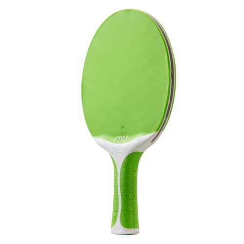STIGA Flow Outdoor 2-Player Table Tennis Set Includes Two Outdoor Rackets and Two Outdoor Balls - color: Green, size: 1 Paddle